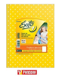 CUADERNO EXITO RAYADO N°1 LUNARES AMARILLO X48HS (7791762470073)