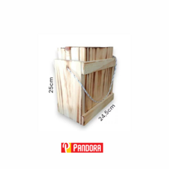 CAJON CON PLATO DE MADERA GRANDE X6 (109554)