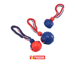 JUGUETE PARA PERRO PELOTA CON SOGA ELASTICA (109218)