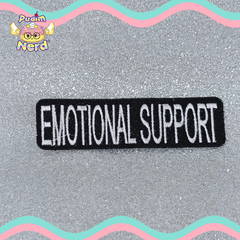 Nametag 11x3 Emotional Support ou Personalizado - Pudim Nerd®
