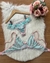 Conjunto lingerie luxo sem bojo renda azul e rosa bebê conjunto bicolor Jolie