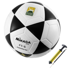 Bola Oficial de Futevôlei • Mikasa FT-5 Branca/Preta + Bomba para Encher Bola na internet