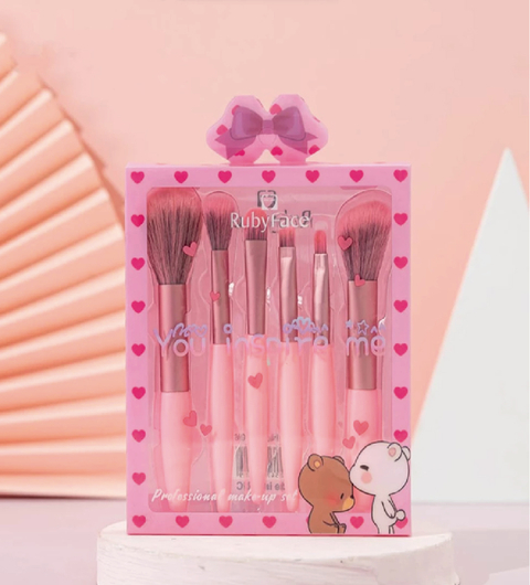 Set Brochas X6 Para Maquillaje