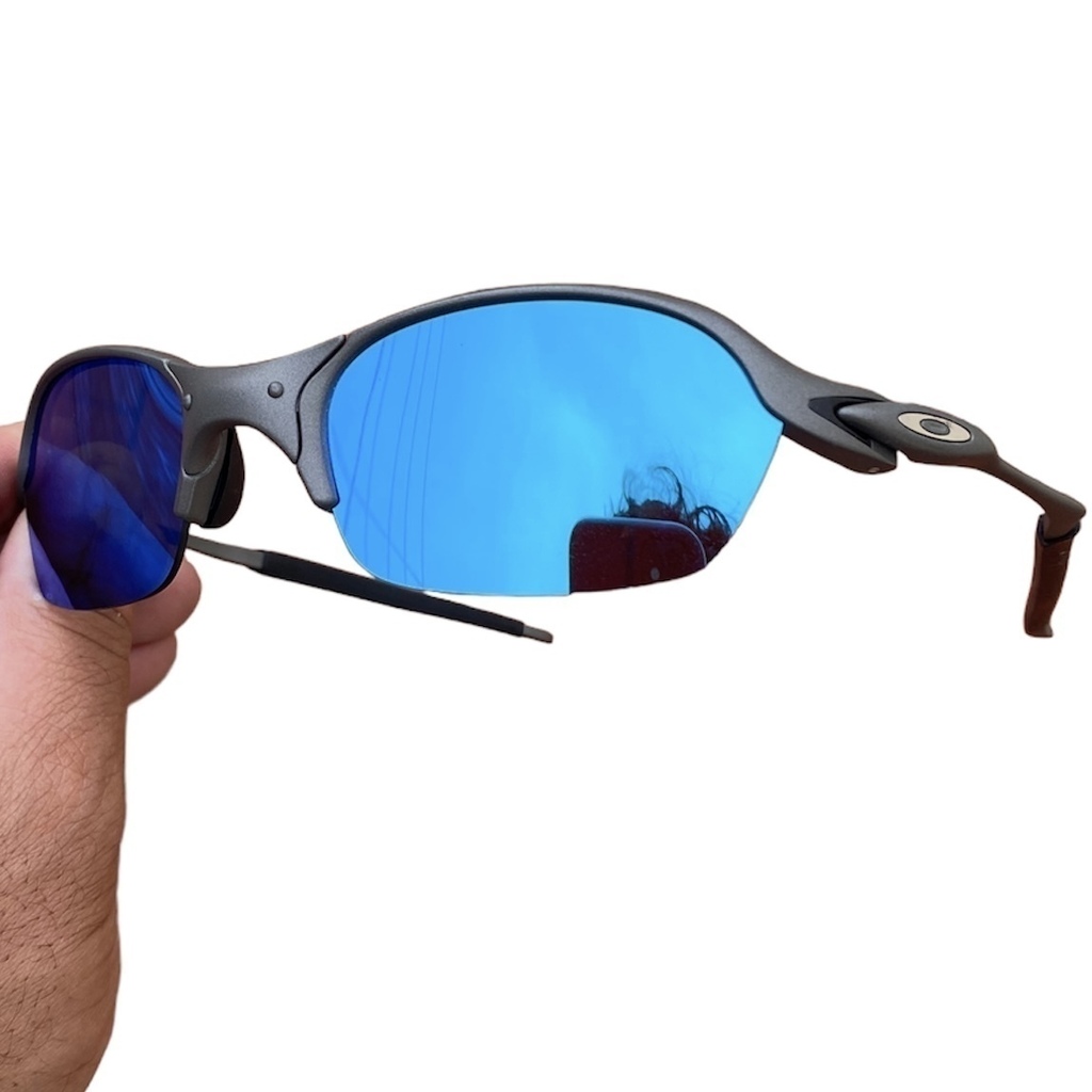 Double Shox Oculos de Sol Mandrake Preto lente Azul Xmetal