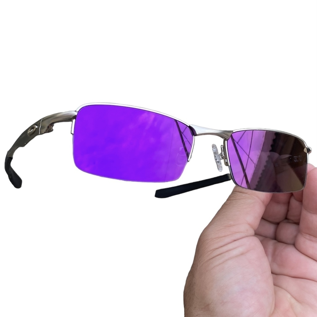 Oculos de Sol Juliet Mandrake Lupa do Vilão Preto Roxo Espelhado