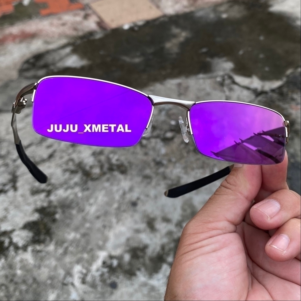 Oculos de Sol Juliet Mandrake Lupa do Vilão Preto Roxo Espelhado