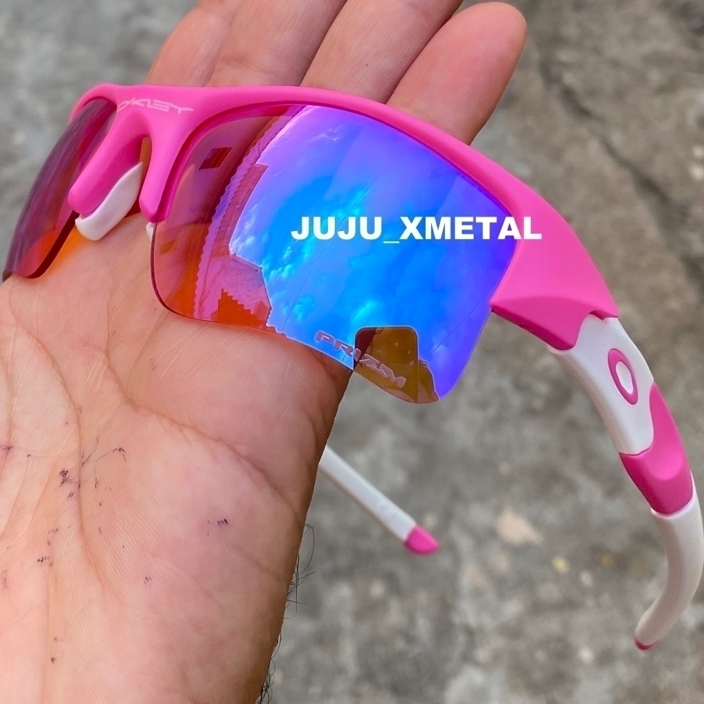 Óculos de sol oakley flak lente rosa jacket prizm barbie doblex