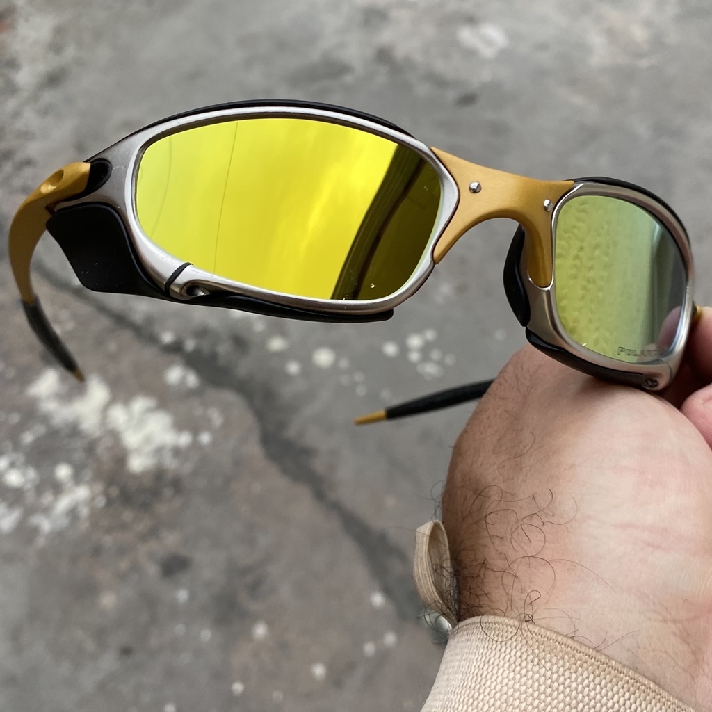 Óculos de Sol Juliet X-Metal Lentes Roxas Polarizadas + Sideblinders