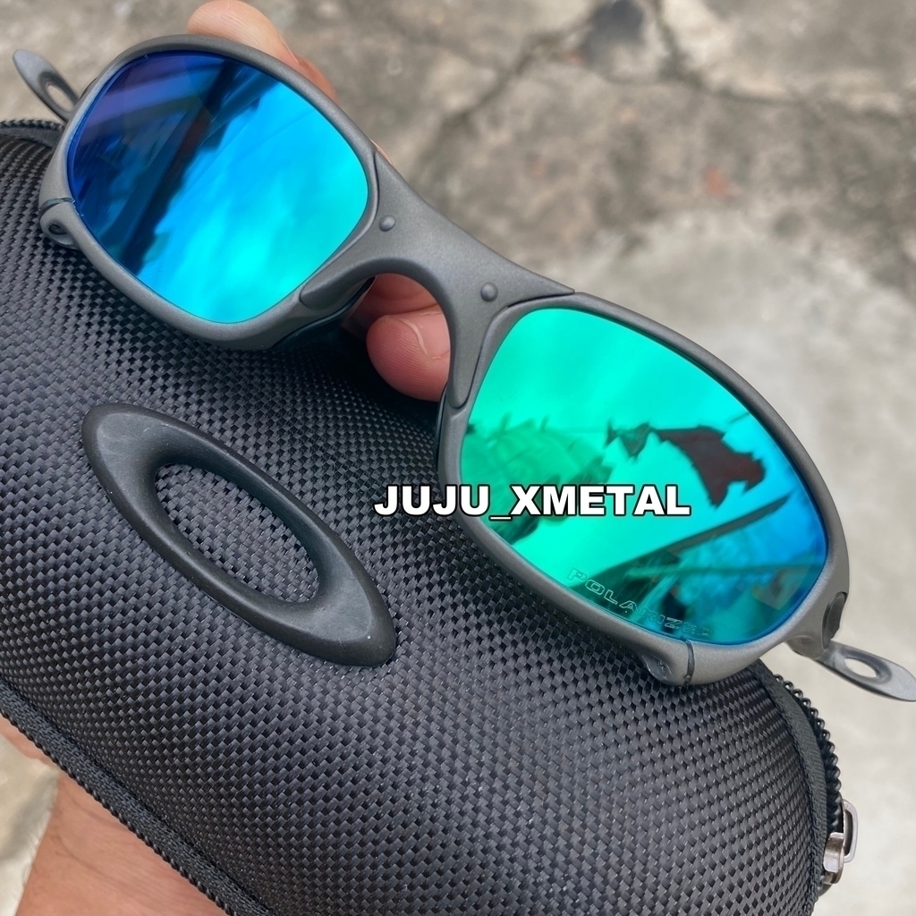 Óculos de Sol Juliet X-Metal Verde G26 Pinada Armação Toda em Metal