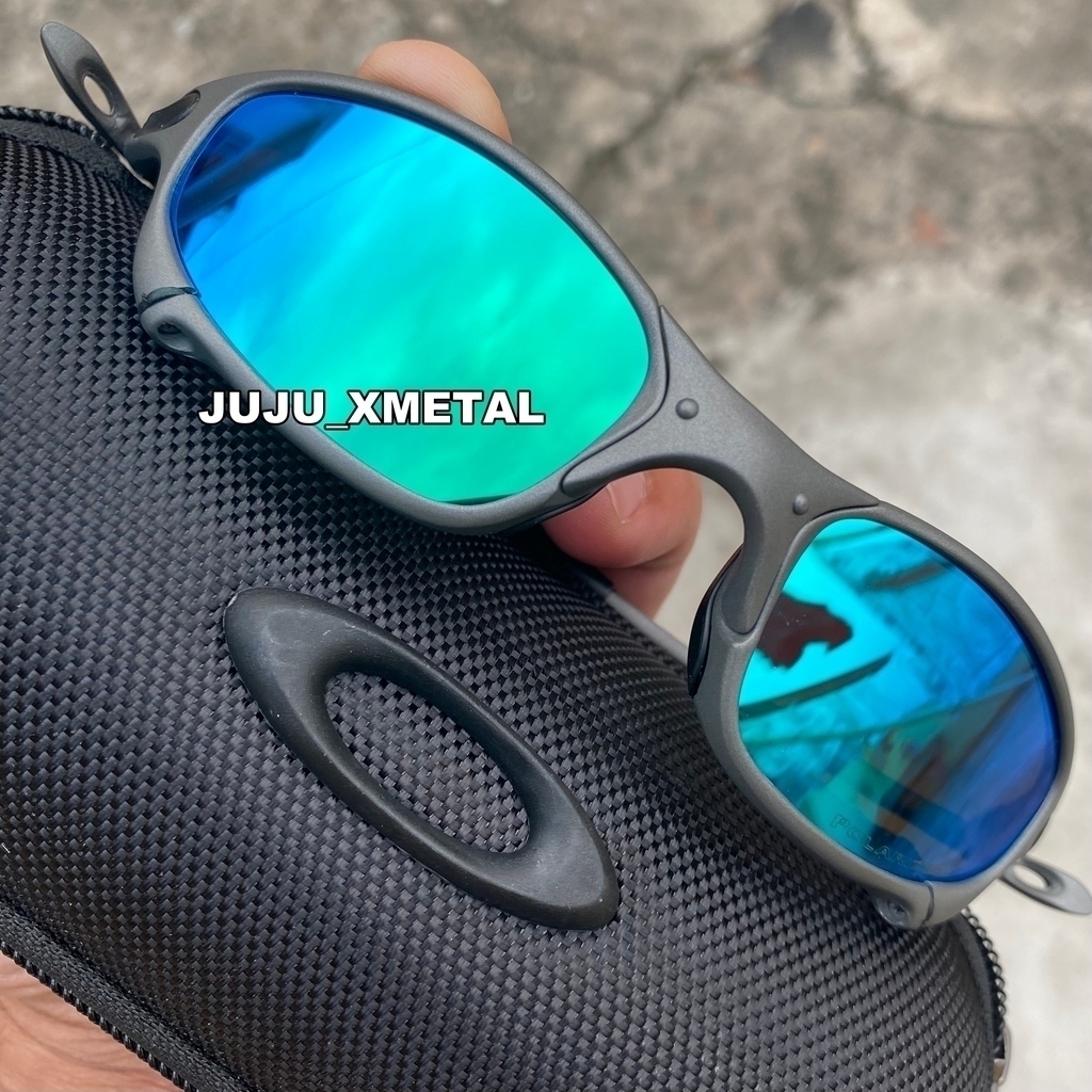 Óculos de Sol Juliet X-Metal Lentes Verde G26 Polarizadas + Sideblind