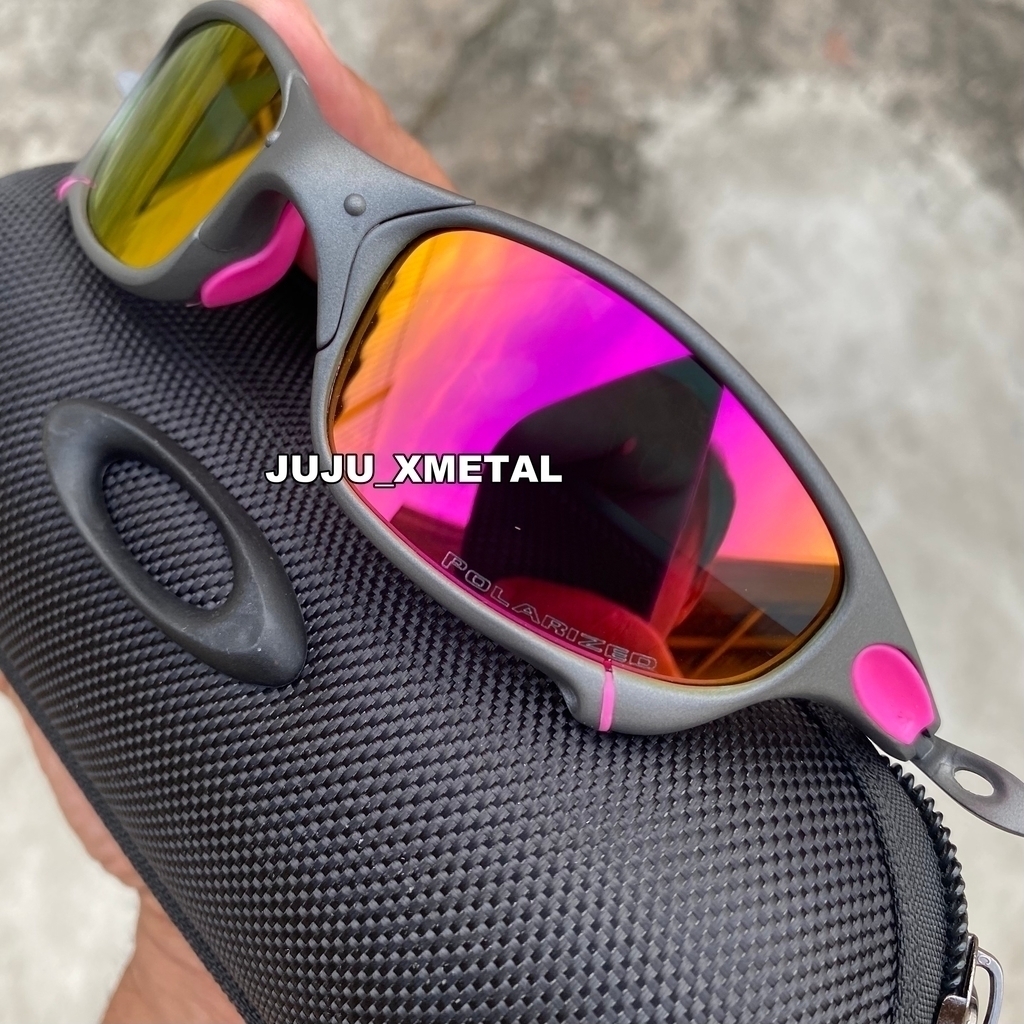 Óculos Juliet Xmetal c. Sideblinders Lente Rosa - Kit Rosa em