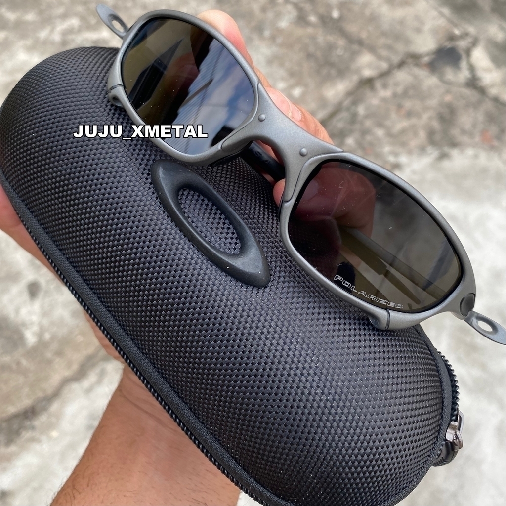 Oculos Juliet Xmetal Preto Fosco Lente Black g20 + Case Porta