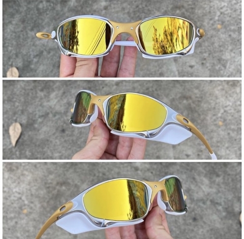 Óculos Oakley Juliet 24K “Lentes Gold” Kit borracha preta