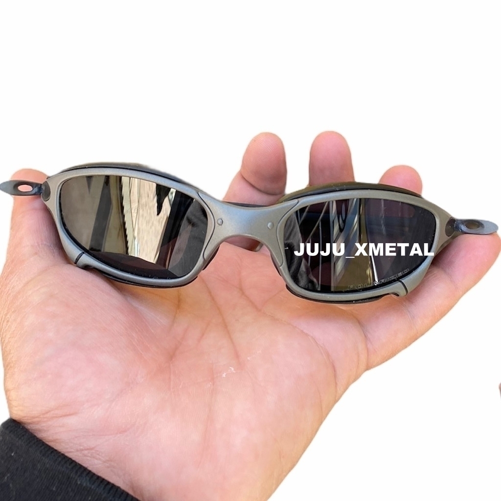 Óculos de Sol Juliet X-Metal Black Pinada Armação toda em metal Len