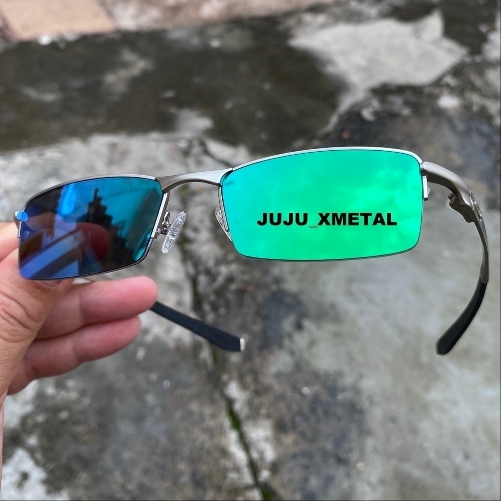 Óculos Lupa Mandrake Vilão Oakley Juliet X-Metal Lente Azul