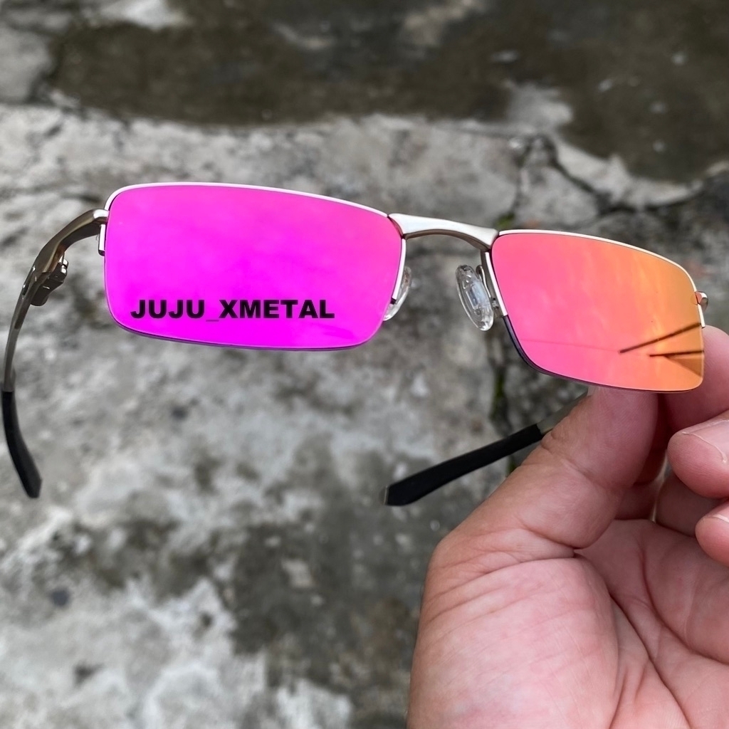 Óculos Lupa Mandrake Vilão Oakley Juliet X-Metal Lente Rosa