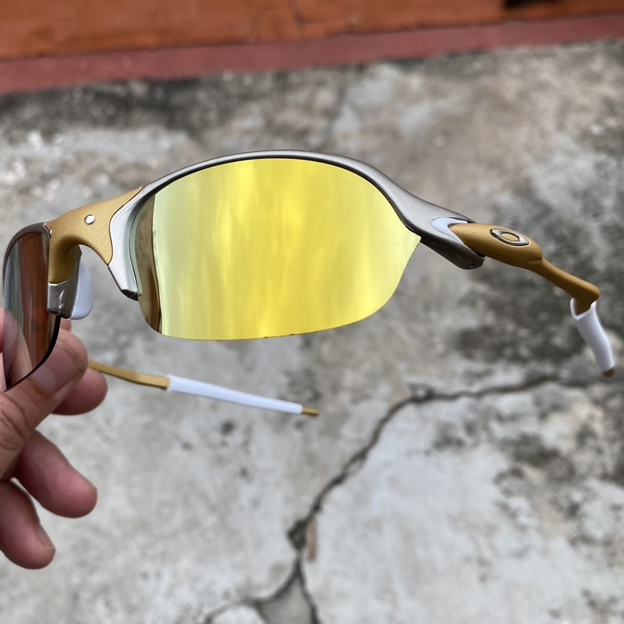 Óculos de Sol Juliet X Metal 24K Dourada Gold X-Metal Pinada Armaçã