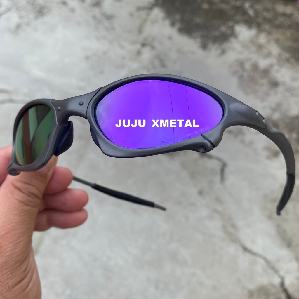 ÓCULOS DE SOL OAKLEY JULIET - LENTE ROXA PURPLE ARMAÇÃO CINZA