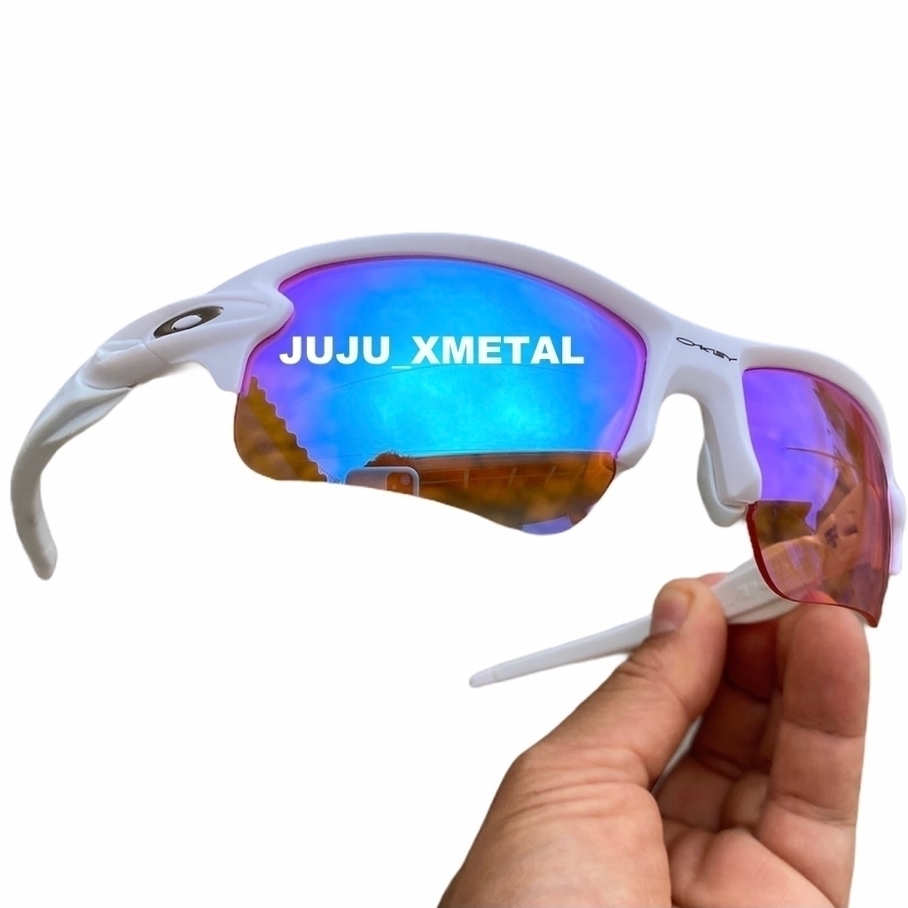 Óculos de Sol Oakley Flak Jacket 2.0 Branca/Preta Lentes Prizm Top