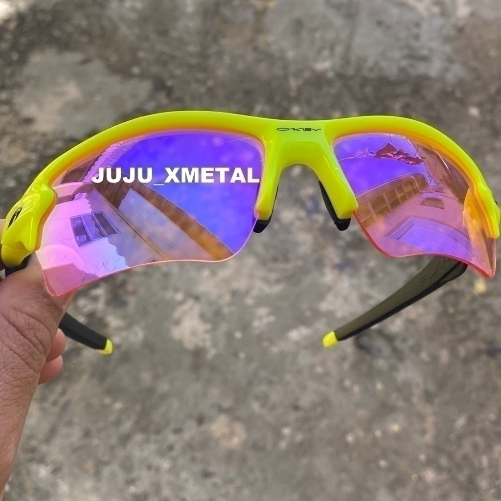 Óculos de Sol Oakley Flak Jacket 1.0 Verde/Preta Lentes Prizm Top