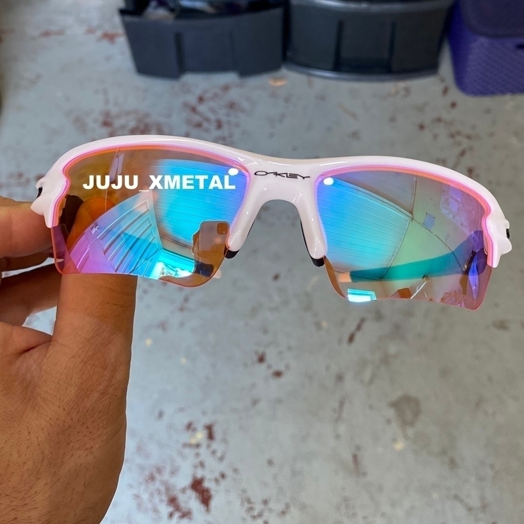 Óculos de Sol Oakley Flak Jacket 2.0 Branca/Preta Lentes Prizm Top