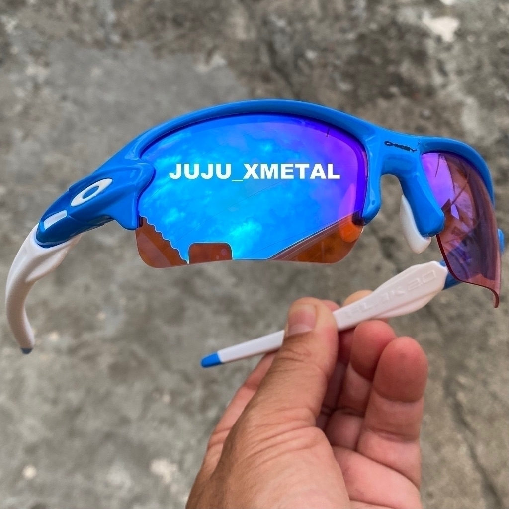 Óculos de Sol Oakley Flak Jacket 2.0 Branca Lentes Prizm Top