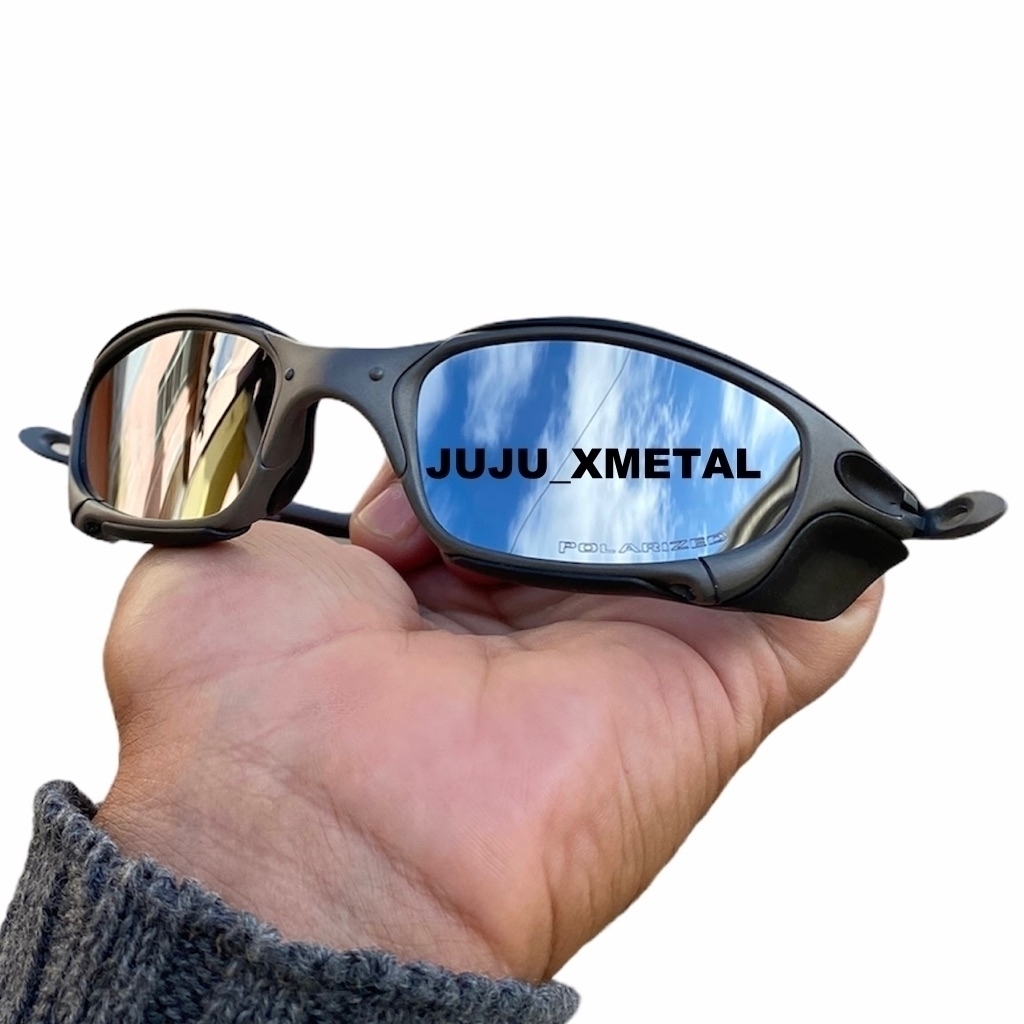 Óculos de Sol Juliet X-Metal Lentes Prata Liquid Metal Polariz