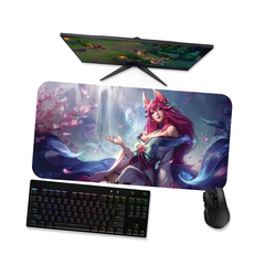 Mouse pad gamer Lo Skin Ahri Florescer Espiritual 2 - Mousepad League of legends 90x40 80x40 60x40 70x30 - loja online