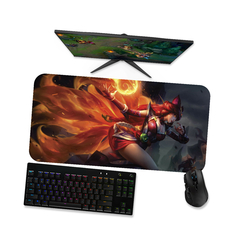 Mouse pad gamer Lol Skin Ahri Raposa de fogo 1 - Mousepad League of legends 90x40 80x40 60x40 70x30 - loja online