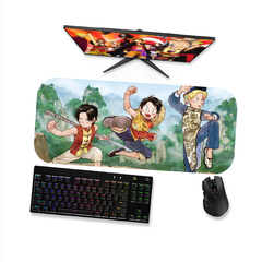 Mouse pad gamer One piece Luffy Sabo Ace 2 - Mousepad onepiece 90x40 80x40 60x40 70x30 - RAIKG Store