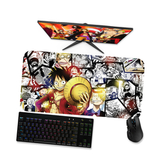 Mouse pad gamer One piece Luffy Mangá 1 - Mousepad onepiece 90x40 80x40 60x40 70x30 - loja online