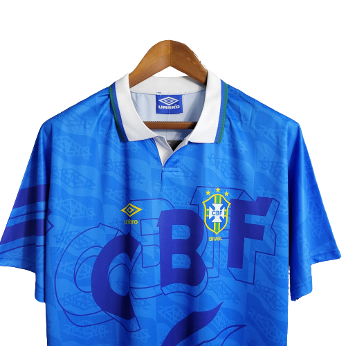 Camisa Seleção Brasileira Azul 1994 Modelo Retrô