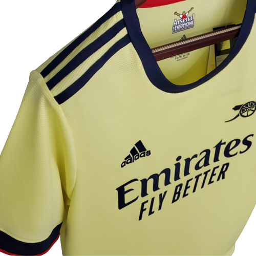 Camisa Arsenal Away 21 22 Masculina Adidas Torcedor Amarela