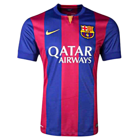 Camisa Barcelona 14/15 I Home Retro Vermelha e Azul Nike