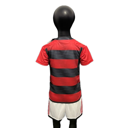 Body Flamengo I 2023/24 - Torcedor Adidas Infantil - Vermelho e preto