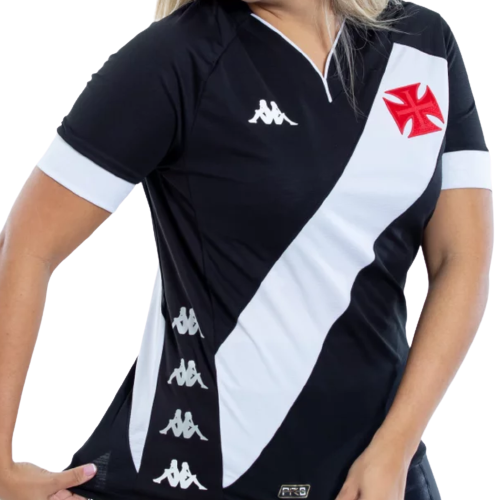 Camisa Vasco Feminina I Preta 22/23 appa