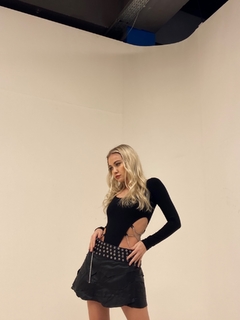 Imagen de Pre Order Joyride Mini Leather Skirt - black