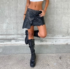 Pre Order Joyride Mini Leather Skirt - black - comprar online