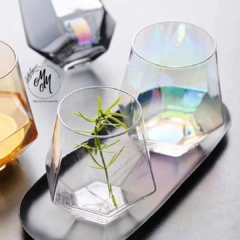 Vaso diamante de whisky en vidrio - comprar online