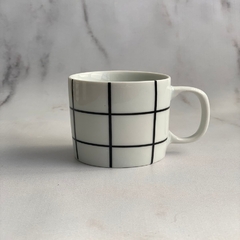 Caneca em Porcelana Estampa Grid 250ml - comprar online