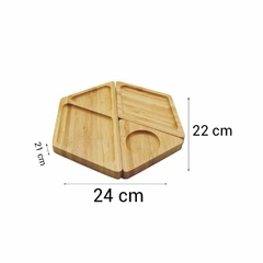 Petisqueira De Bambu Hexagonal Desmontável - comprar online