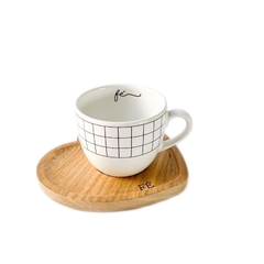 Xícara de Chá Porcelana Grid Fé - comprar online