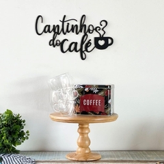 Aplique Cantinho do Café Manuscrito MDF 3mm - comprar online