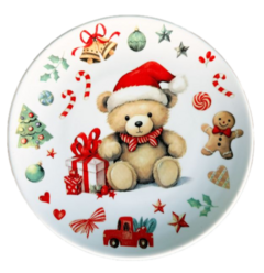 Pré Venda Prato Sob. Natal Brinquedos Urso 21cm