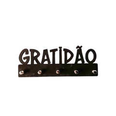 Aplique Porta Chaves Parede Gratidão Mdf 3mm