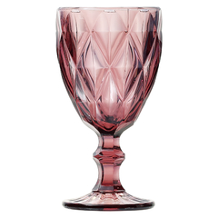 TAÇA P/ÁGUA DE VIDRO DIAMOND LILÁS 325ml (6474)