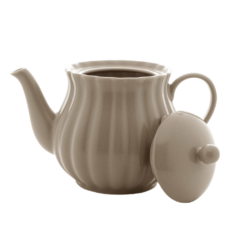 Bule de Chá de Porcelana Pétala Areia Matt 950ml - comprar online