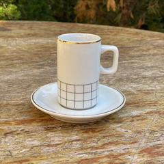 Xícara de Café Grid e Dourado100ml