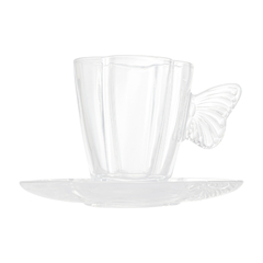 Xícara de chá Cristal Butterfly 180ML