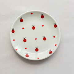 Mini Prato De Porcelana Estampa Joaninha 14,5cm - comprar online